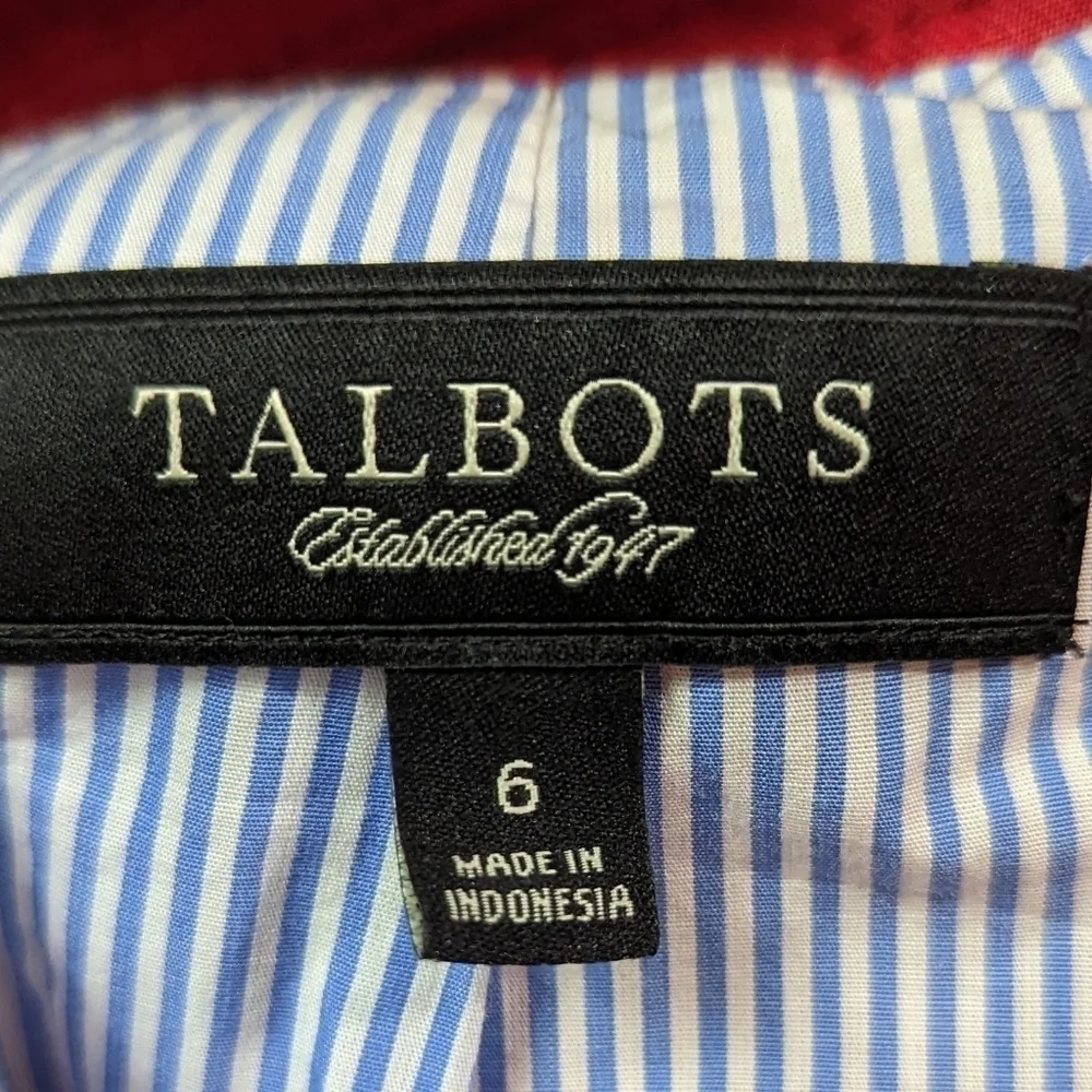 Talbot Utility Style Linen Blend Jacket Sz 6